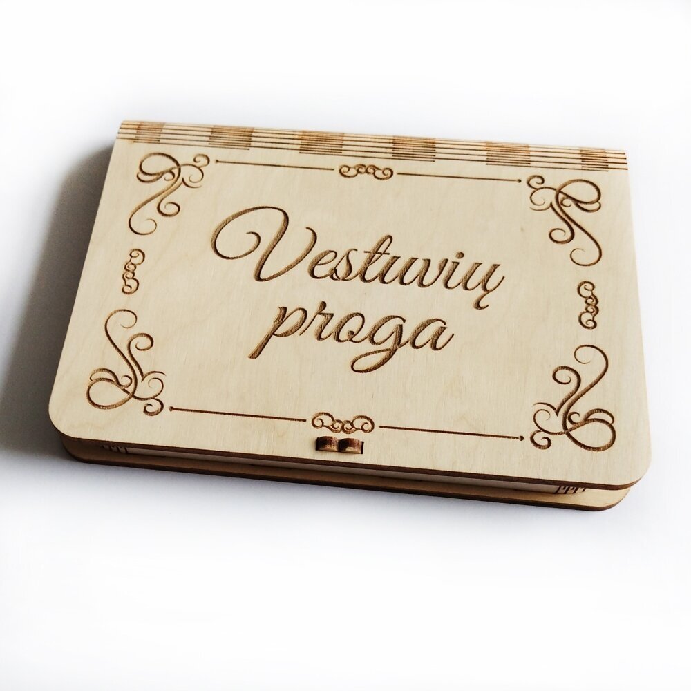 Medinė dovanų dėžutė "Vestuvių proga" 2