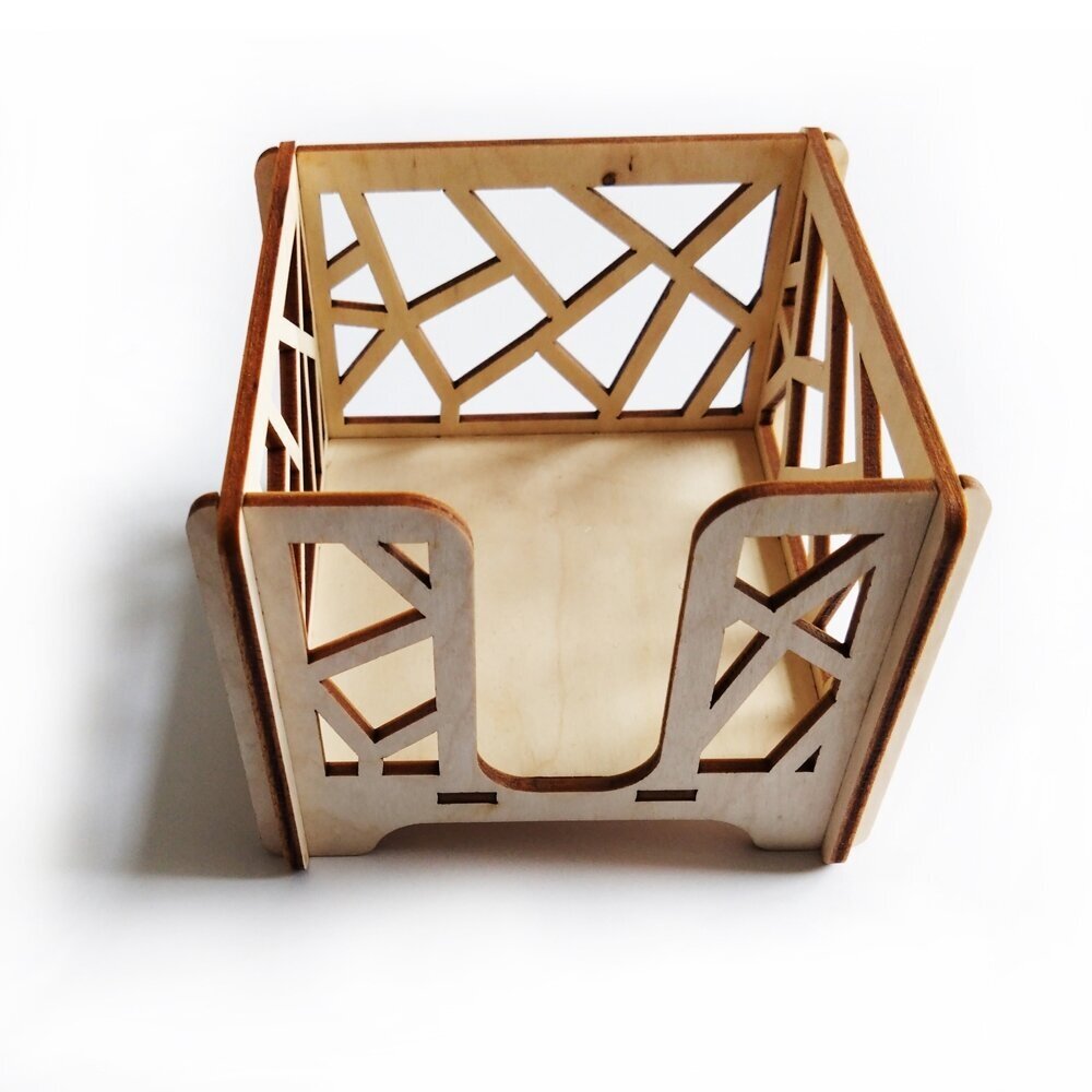 Medinė užrašų lapelių dežutė "Geometrinė" 2 Medinė užrašų lapelių dežutė "Geometrinė" 2