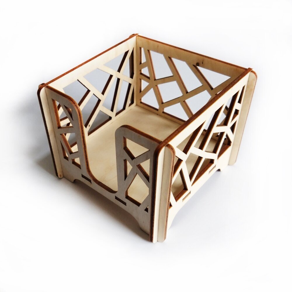 Medinė užrašų lapelių dežutė "Geometrinė" 3