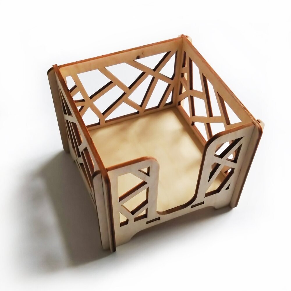 Medinė užrašų lapelių dežutė "Geometrinė" Medinė užrašų lapelių dežutė "Geometrinė"