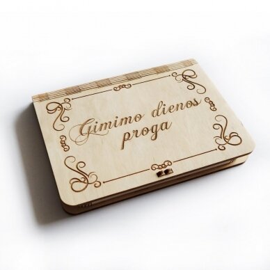 Medinė dovanų dėžutė "Gimimo dienos proga" 1 Medinė dovanų dėžutė "Gimimo dienos proga" 1