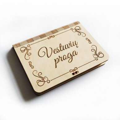 Medinė dovanų dėžutė "Vestuvių proga" 1 Medinė dovanų dėžutė "Vestuvių proga" 1