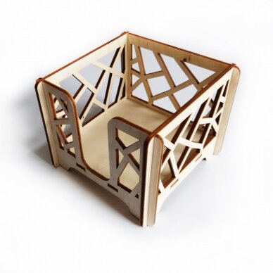 Medinė užrašų lapelių dežutė "Geometrinė" 3