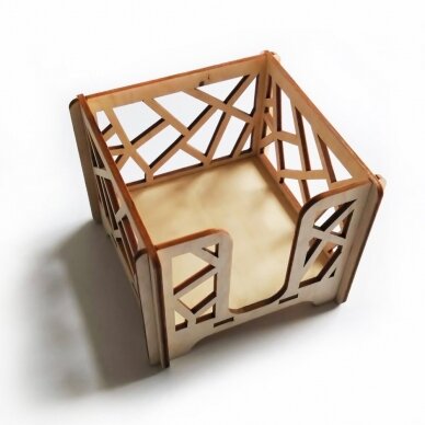 Medinė užrašų lapelių dežutė "Geometrinė"