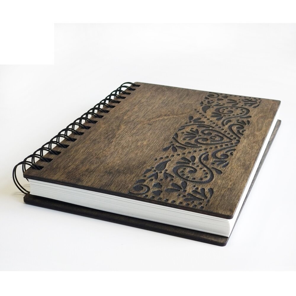 Užrašų knygelė mediniais viršeliais "Ornamentas" 2